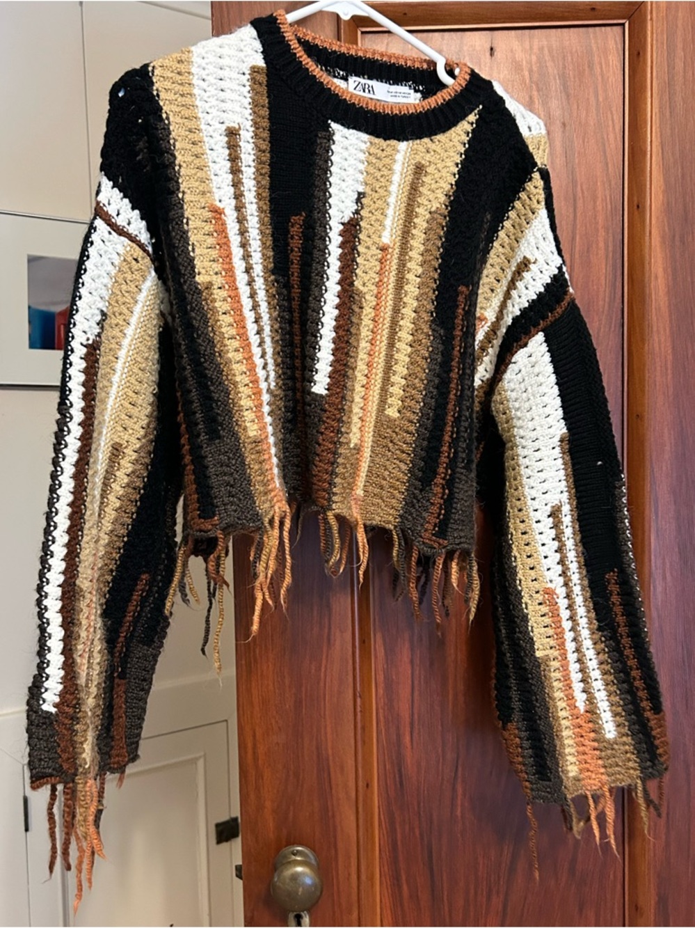 Zara Fringe Crop Sweater - Picture 2 of 3